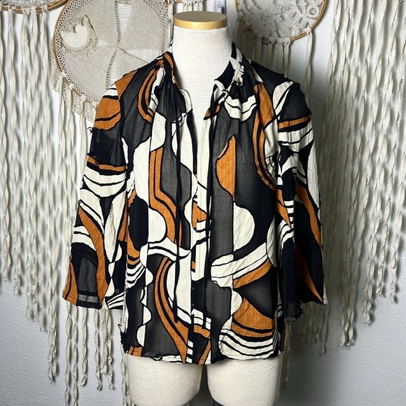 Sita Murt Mila Knit Feelings Raw Edge Patchwork Detail Size 36/US Small - Picture 1 of 12